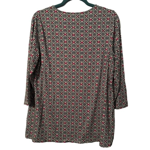 Kim Rogers blouse size PL Womens Top With Geometric Pattern In Rayon & Spandex - Picture 8 of 12